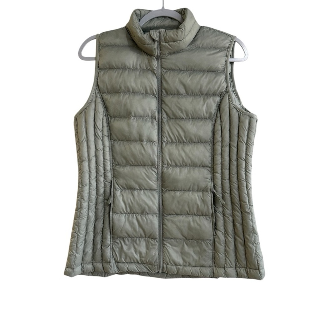 32 Degrees Heat Women’s Sage Green Lightweight Quilted Puffer Vest Size M